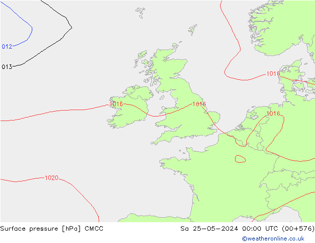Yer basıncı CMCC Cts 25.05.2024 00 UTC
