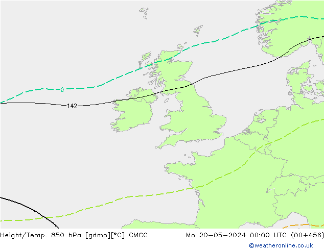 Height/Temp. 850 hPa CMCC Mo 20.05.2024 00 UTC