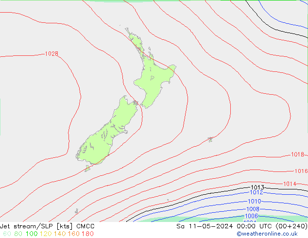 Prąd strumieniowy CMCC so. 11.05.2024 00 UTC