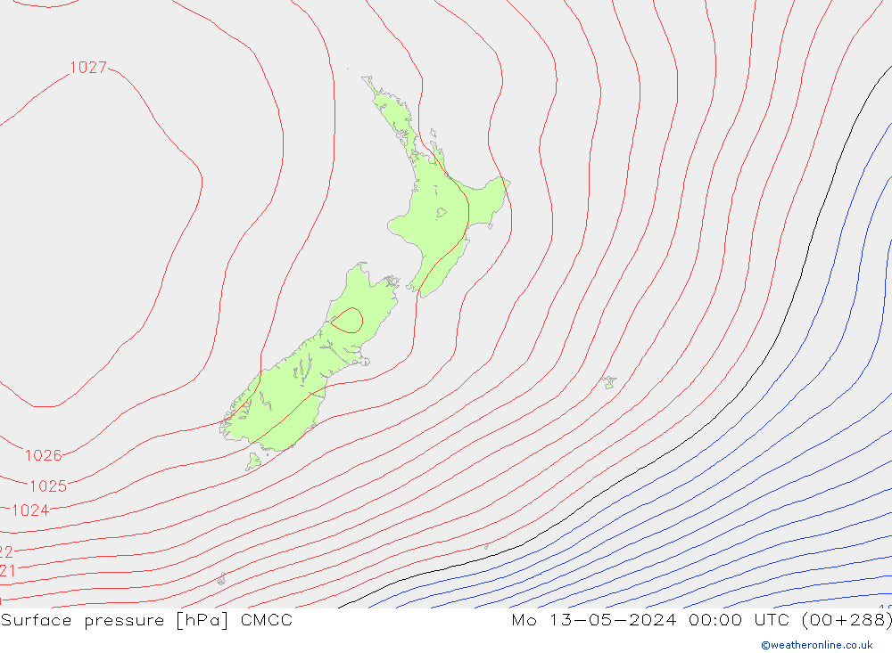 pression de l'air CMCC lun 13.05.2024 00 UTC