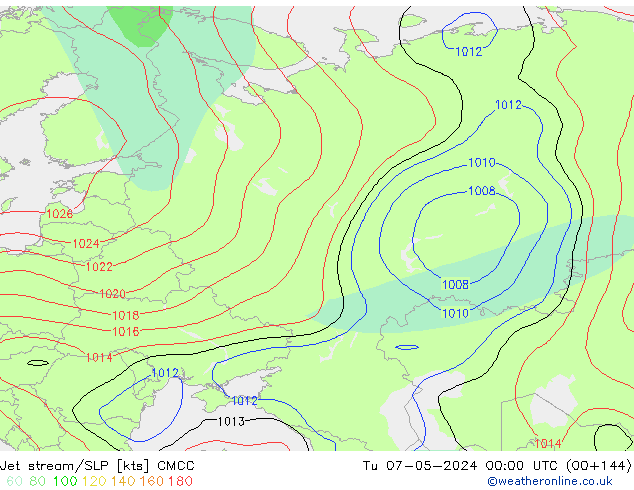 Straalstroom/SLP CMCC di 07.05.2024 00 UTC