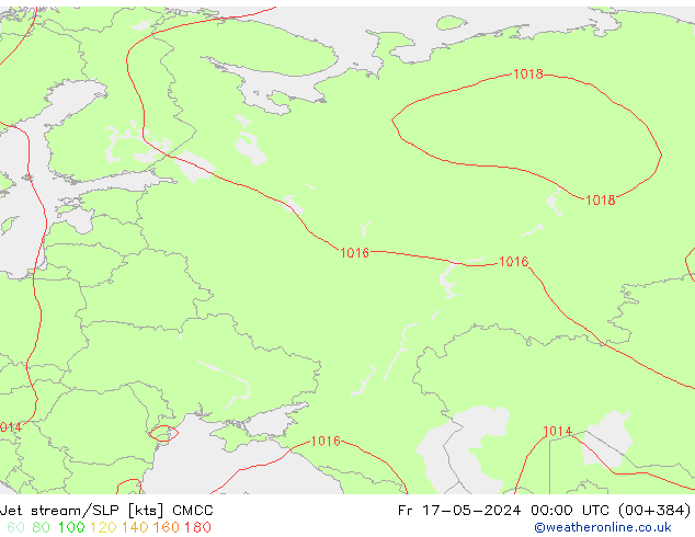 Jet Akımları/SLP CMCC Cu 17.05.2024 00 UTC