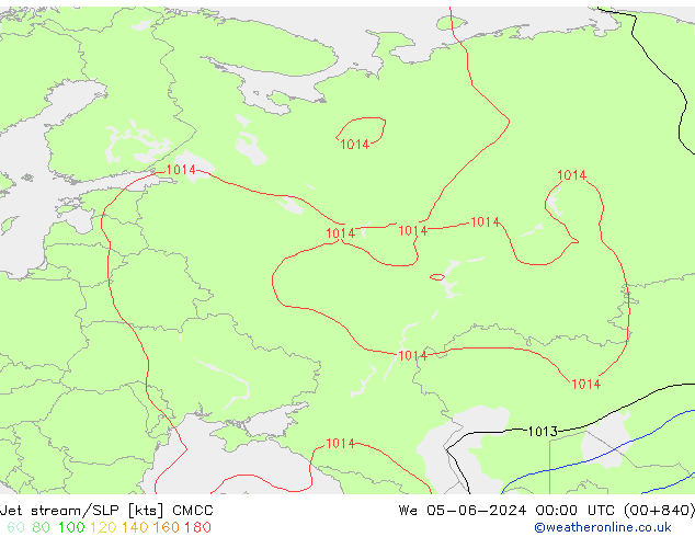 Jet stream/SLP CMCC St 05.06.2024 00 UTC