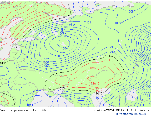 Surface pressure CMCC Su 05.05.2024 00 UTC