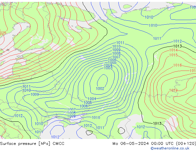 Atmosférický tlak CMCC Po 06.05.2024 00 UTC