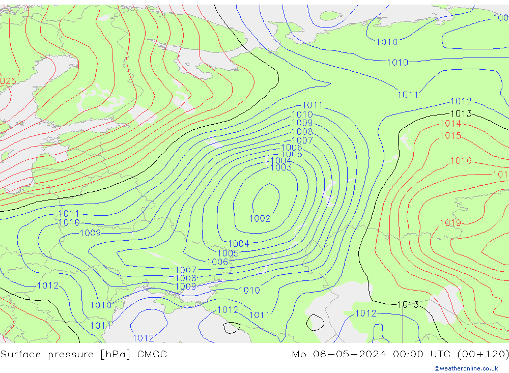 приземное давление CMCC пн 06.05.2024 00 UTC