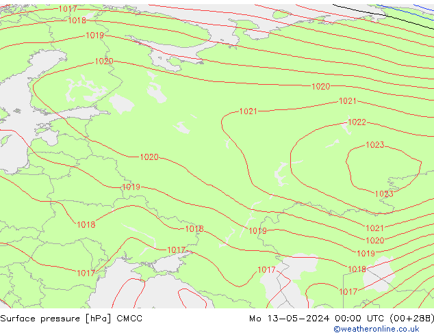 ciśnienie CMCC pon. 13.05.2024 00 UTC
