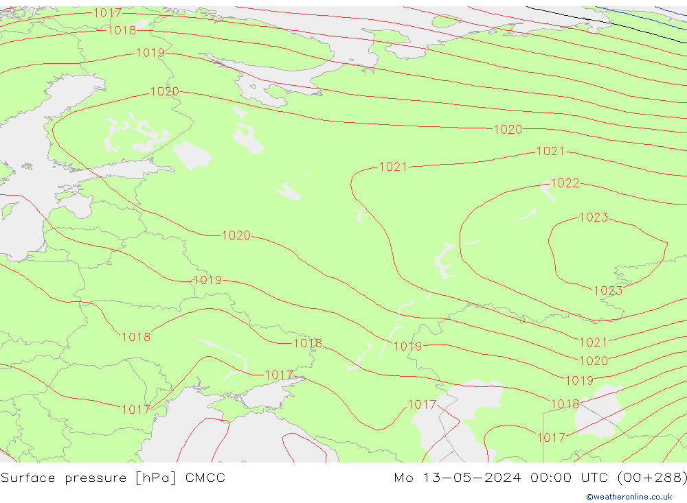 pressão do solo CMCC Seg 13.05.2024 00 UTC