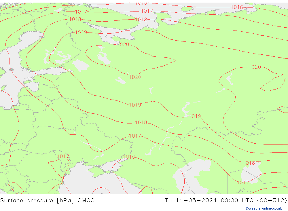 pressão do solo CMCC Ter 14.05.2024 00 UTC