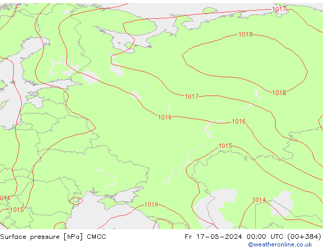 pressão do solo CMCC Sex 17.05.2024 00 UTC