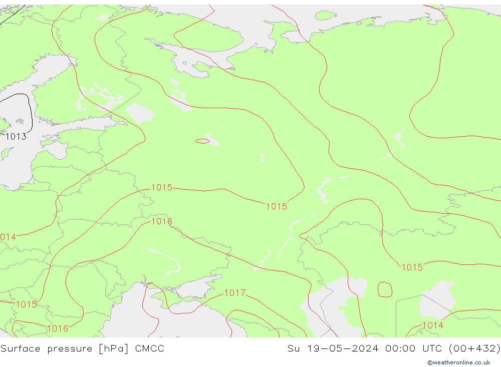 Surface pressure CMCC Su 19.05.2024 00 UTC