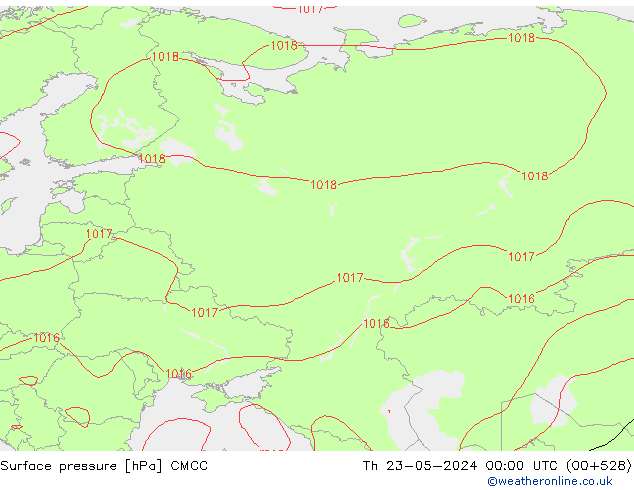 Surface pressure CMCC Th 23.05.2024 00 UTC