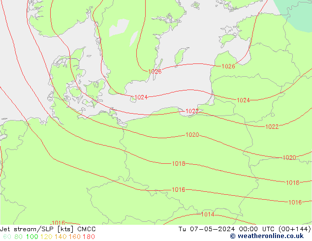 Polarjet/Bodendruck CMCC Di 07.05.2024 00 UTC
