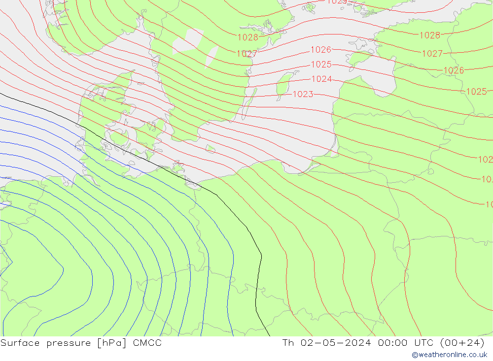 Luchtdruk (Grond) CMCC do 02.05.2024 00 UTC