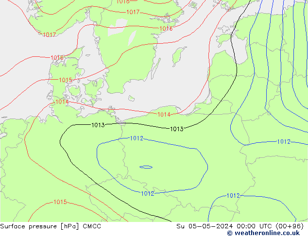 Yer basıncı CMCC Paz 05.05.2024 00 UTC