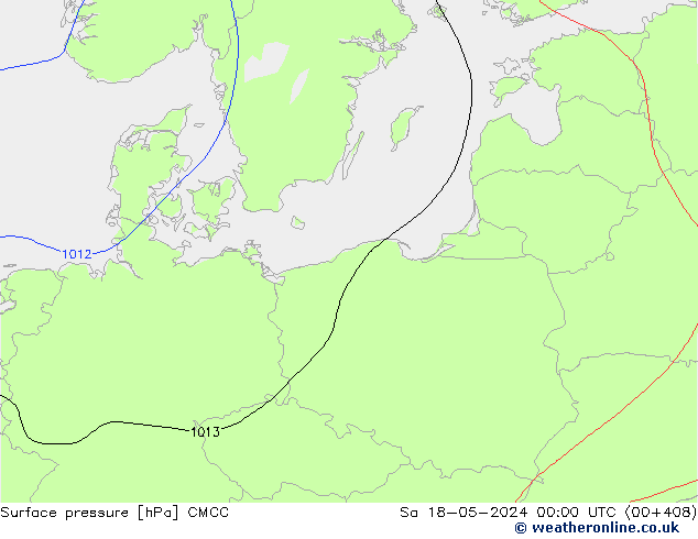 Surface pressure CMCC Sa 18.05.2024 00 UTC