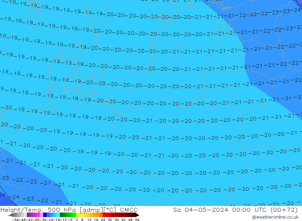 Height/Temp. 500 hPa CMCC Sa 04.05.2024 00 UTC