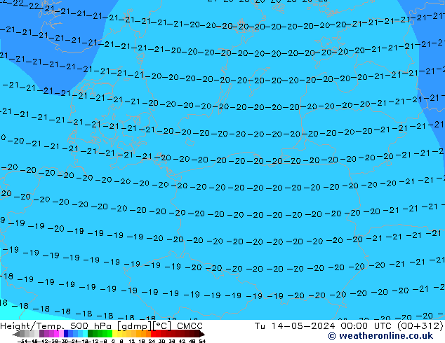 Height/Temp. 500 hPa CMCC Tu 14.05.2024 00 UTC