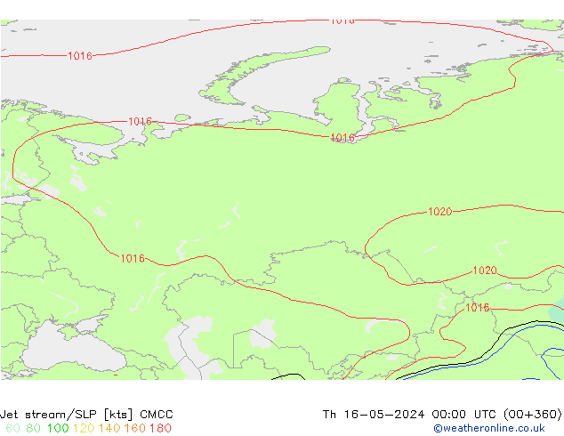 Straalstroom/SLP CMCC do 16.05.2024 00 UTC