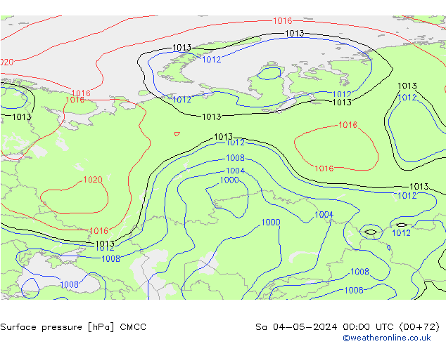 приземное давление CMCC сб 04.05.2024 00 UTC