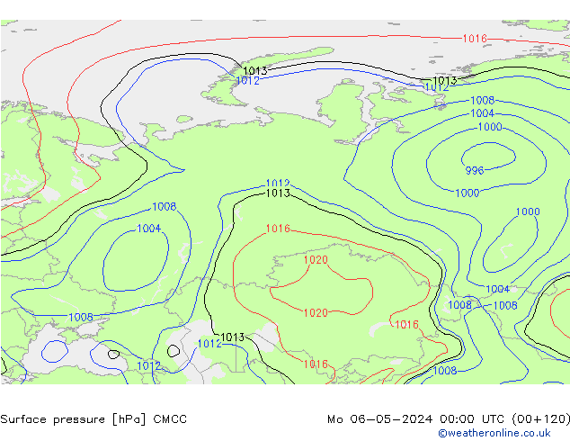 Yer basıncı CMCC Pzt 06.05.2024 00 UTC