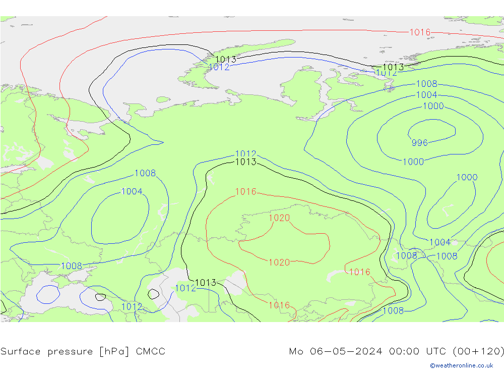 pressão do solo CMCC Seg 06.05.2024 00 UTC