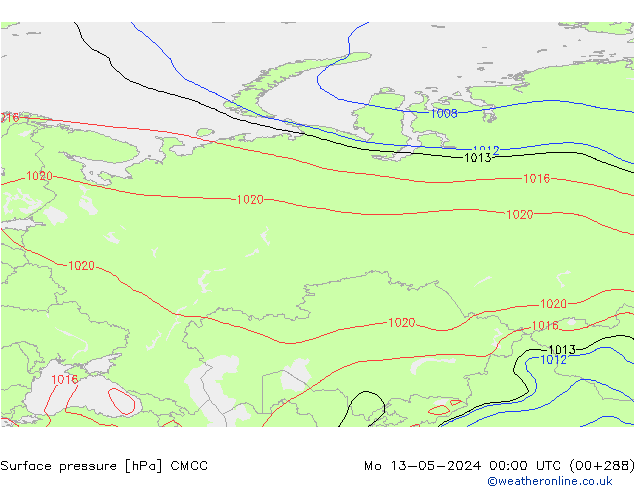 Pressione al suolo CMCC lun 13.05.2024 00 UTC