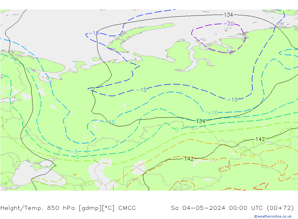 Hoogte/Temp. 850 hPa CMCC za 04.05.2024 00 UTC