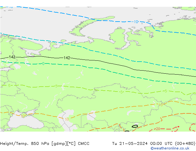 Height/Temp. 850 hPa CMCC Tu 21.05.2024 00 UTC