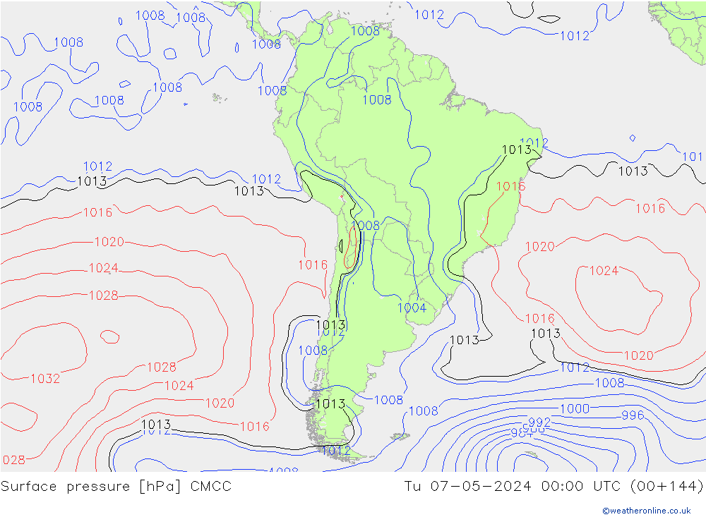 pression de l'air CMCC mar 07.05.2024 00 UTC