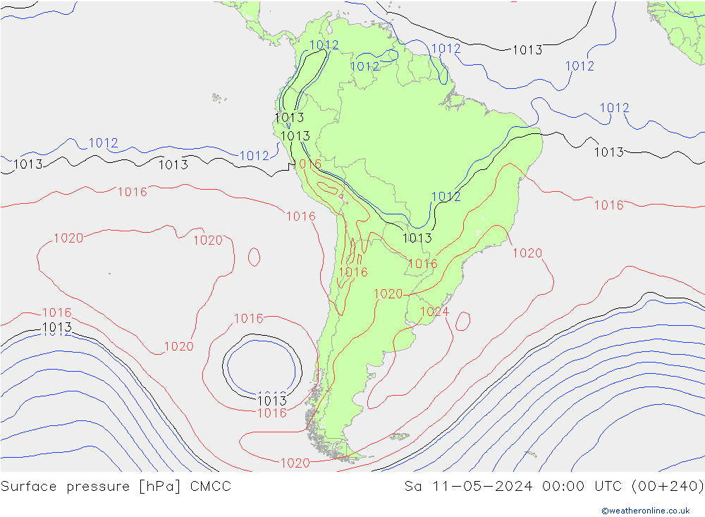 приземное давление CMCC сб 11.05.2024 00 UTC