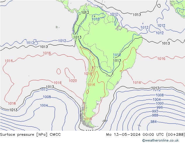 pression de l'air CMCC lun 13.05.2024 00 UTC