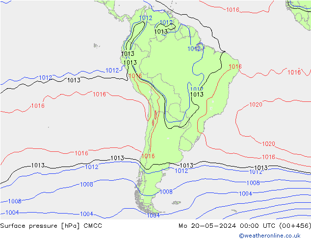 pressão do solo CMCC Seg 20.05.2024 00 UTC
