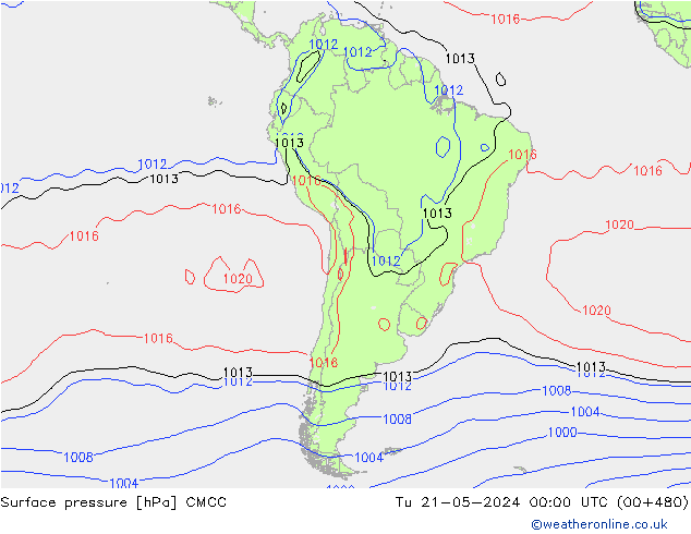 Surface pressure CMCC Tu 21.05.2024 00 UTC