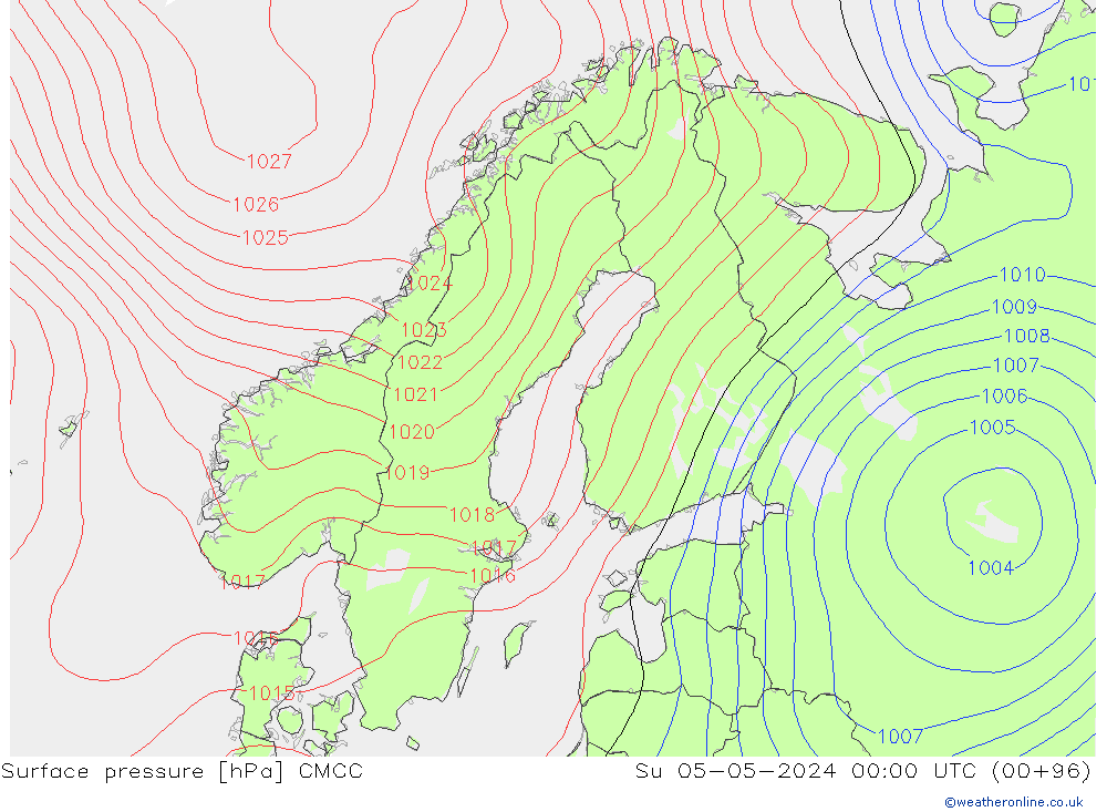 Surface pressure CMCC Su 05.05.2024 00 UTC