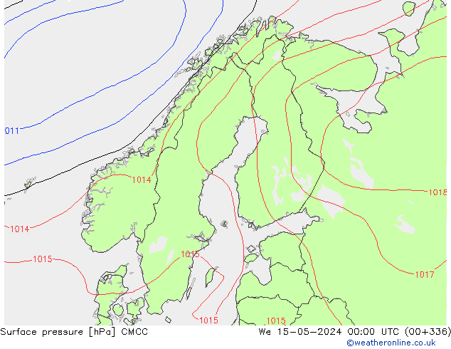 Atmosférický tlak CMCC St 15.05.2024 00 UTC