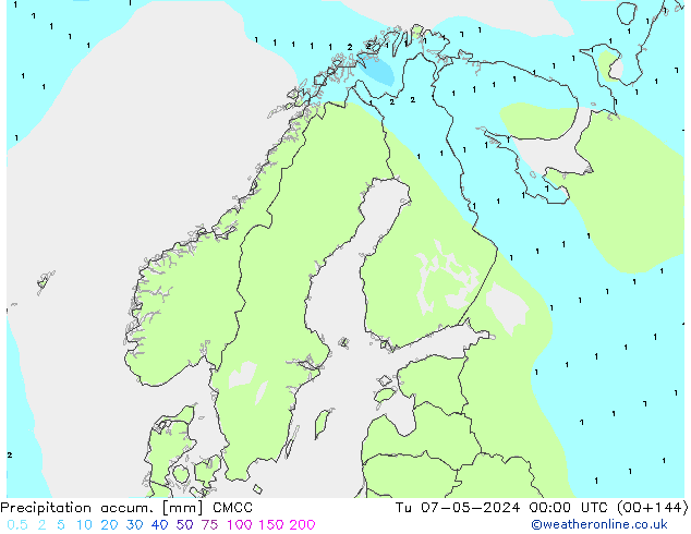 Precipitación acum. CMCC mar 07.05.2024 00 UTC