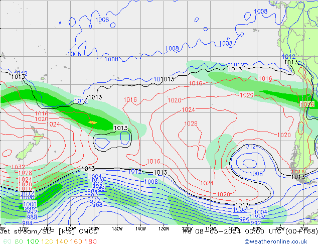 джет/приземное давление CMCC ср 08.05.2024 00 UTC