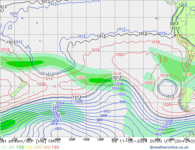 джет/приземное давление CMCC сб 11.05.2024 00 UTC