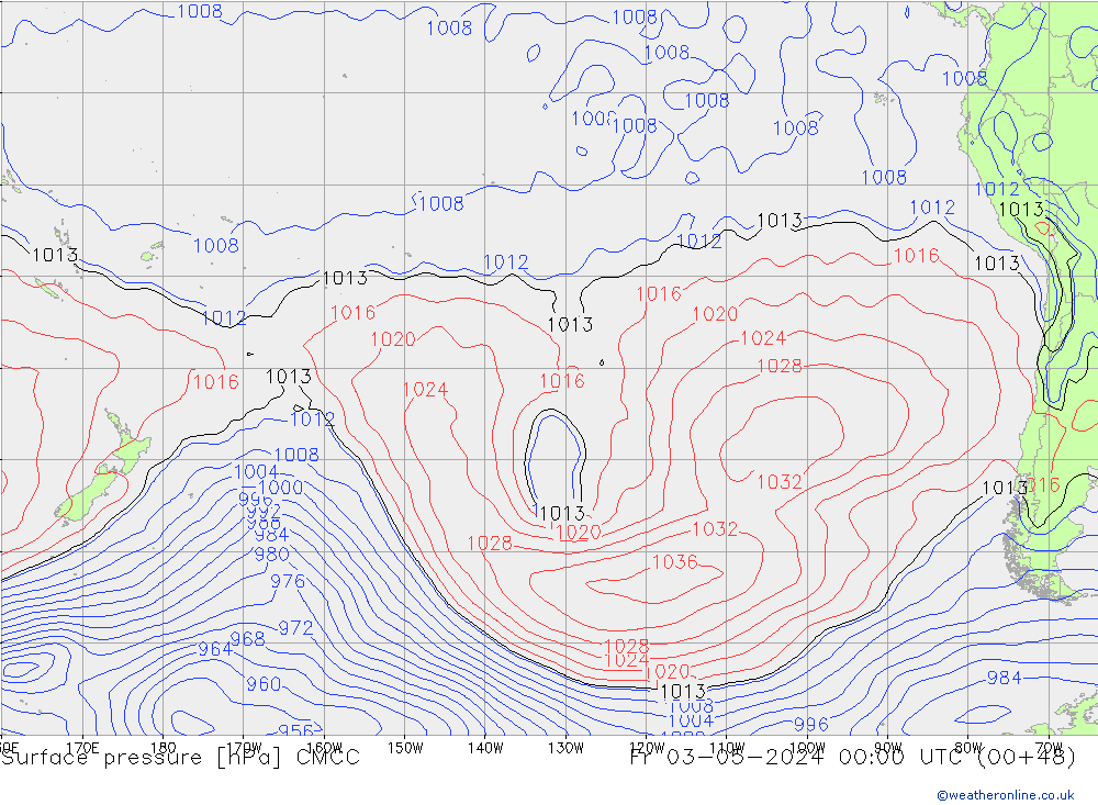приземное давление CMCC пт 03.05.2024 00 UTC