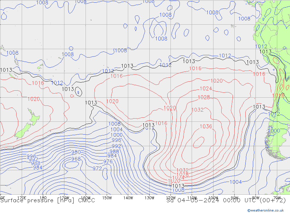 приземное давление CMCC сб 04.05.2024 00 UTC