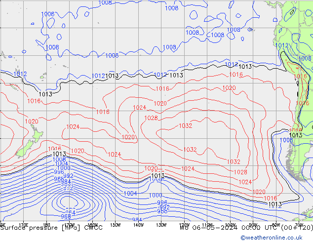 Pressione al suolo CMCC lun 06.05.2024 00 UTC