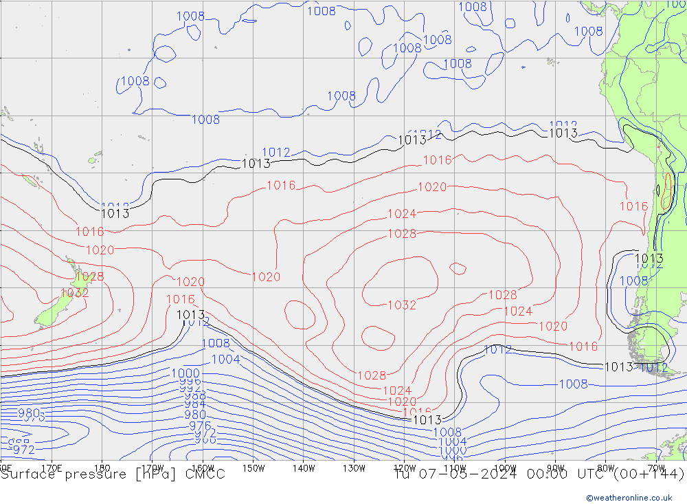 Atmosférický tlak CMCC Út 07.05.2024 00 UTC