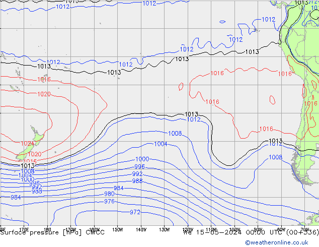 pression de l'air CMCC mer 15.05.2024 00 UTC