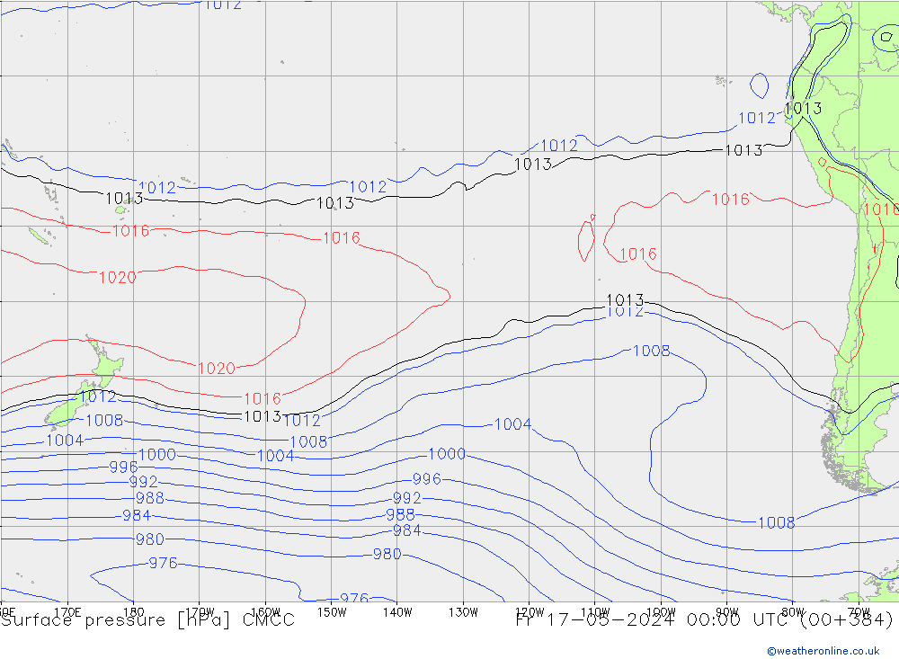 pressão do solo CMCC Sex 17.05.2024 00 UTC