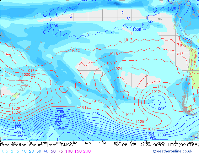 Precipitation accum. CMCC  08.05.2024 00 UTC