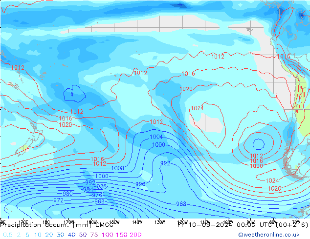 Precipitation accum. CMCC  10.05.2024 00 UTC