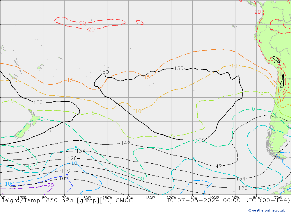 Height/Temp. 850 hPa CMCC  07.05.2024 00 UTC