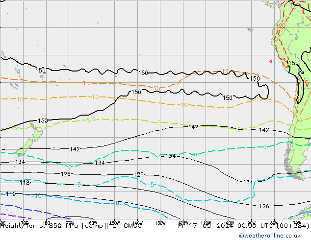 Hoogte/Temp. 850 hPa CMCC vr 17.05.2024 00 UTC