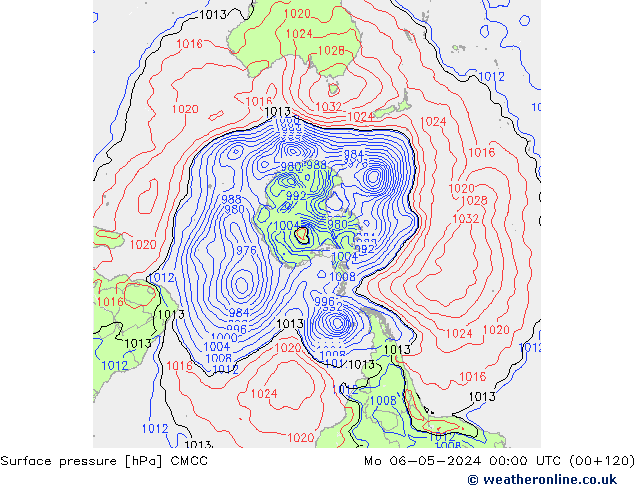 Yer basıncı CMCC Pzt 06.05.2024 00 UTC